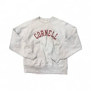Cornell Logo Gray Heathered Men's Champion Reverse Weave Crewneck Sweatshirt